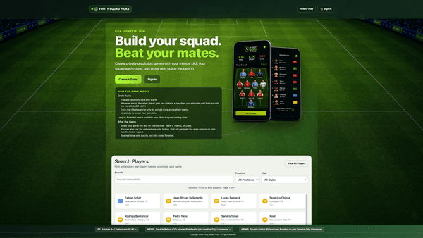 Footy Squad Picks thumbnail